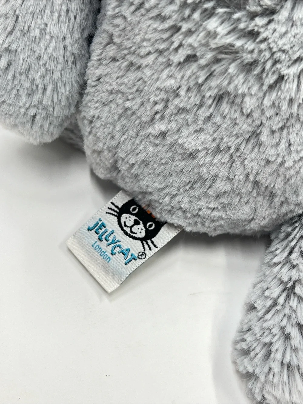JELLYCAT London Retired Gray Soft Plush Bashful Elephant.
